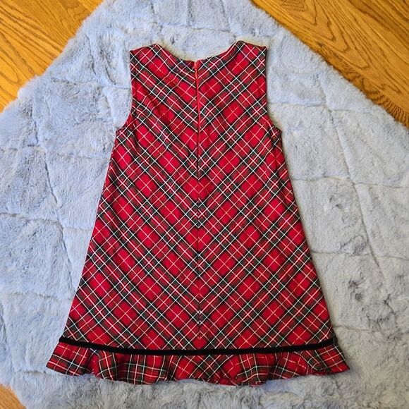 OSHKOSH Red/Green Plaid Red Jumper, Little Girls 5T, Great Condition - Picture 9 of 9